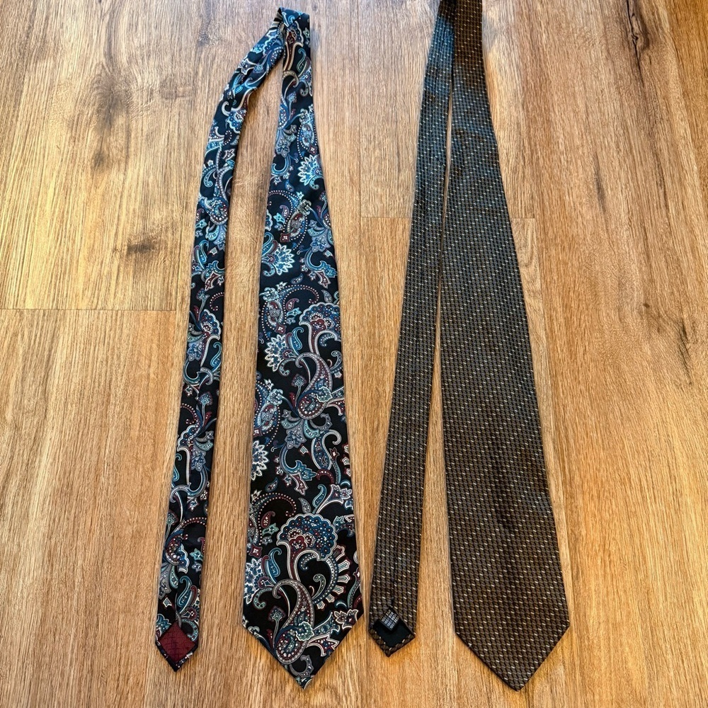 Christian Dior Silk Tie Enrico Venturi Silk Tie Designer Old Money Bundle Of 2